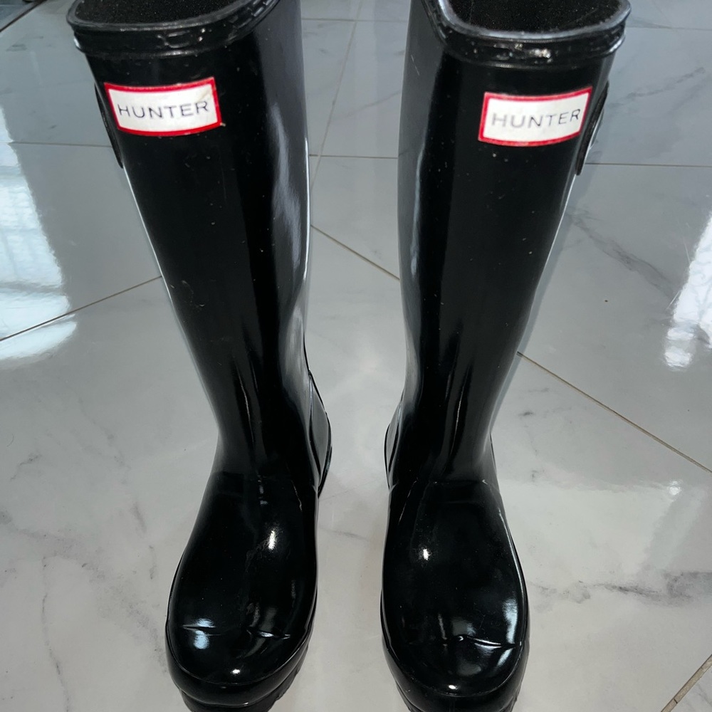 Black size 4boys/5girls Hunter Rainboots